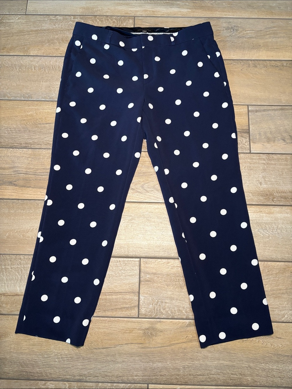 Banana Republic Navy and White Polka Dot Women’s Pants